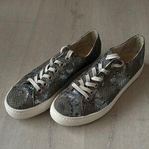Paul Green Gray Snake Print Women's Sneakers Size 7